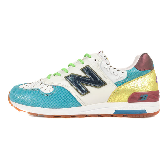 New Balance Men Size 9 5 M1400 STN Super Team 33 Neon Fish 2008 White Blue Gold