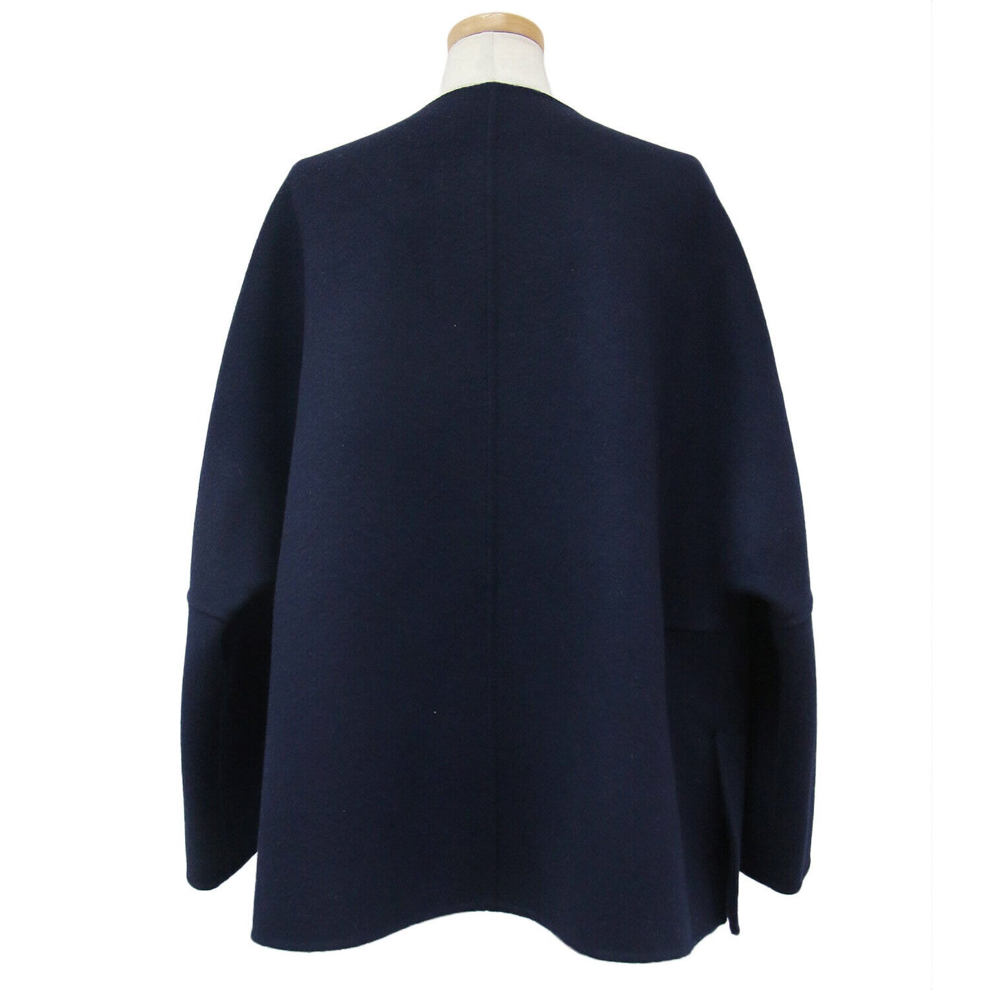 Iena Coat Wool Navy Blue 38 M No Collar Double Face Short Length Super160 Outer