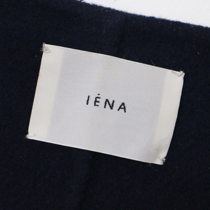 Iena Coat Wool Navy Blue 38 M No Collar Double Face Short Length Super160 Outer