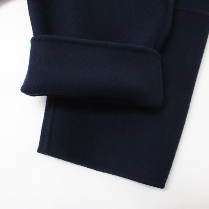 Iena Coat Wool Navy Blue 38 M No Collar Double Face Short Length Super160 Outer