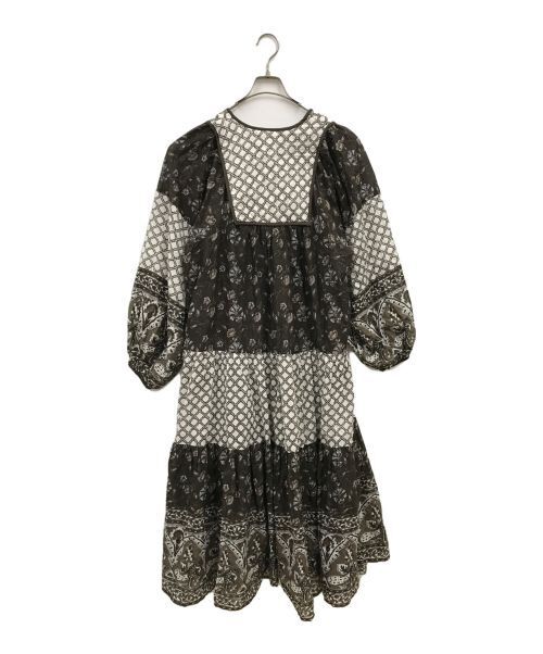 Indian Panel Print Docking Dress/24040912413020 dress Onepiece