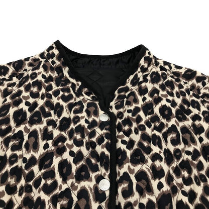 Iena Slobe Reversible Quilted Blouson 21-011-912-6011-3-0 Black Leopard Kurayosh