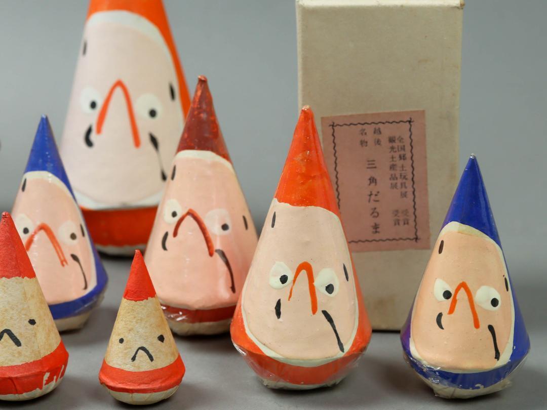 14 Pieces Of Triangular Daruma Dolls 31cm By Tokushiro Imai Chigonoya