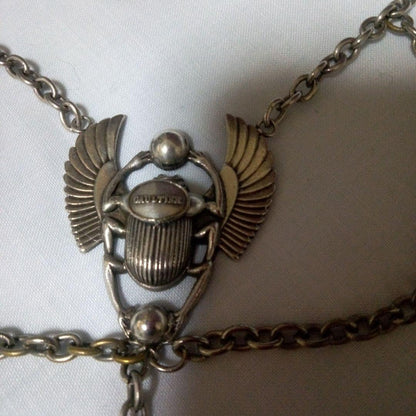 11409 Jean Paul Gaultier Scarab Necklace