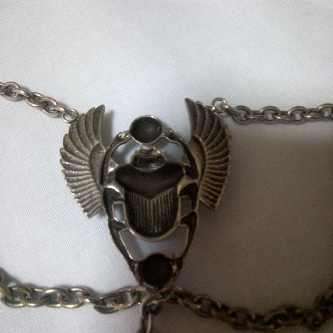 11409 Jean Paul Gaultier Scarab Necklace