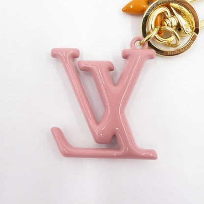 Louis Vuitton Keychain LV Pop Flower M01076 Pink Orange Excellent Condition