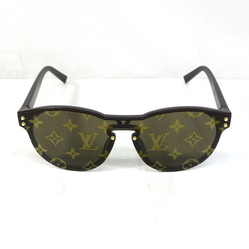 Louis Vuitton Z1487E Sunglasses LV Waimea Round Monogram Brown Good Condition