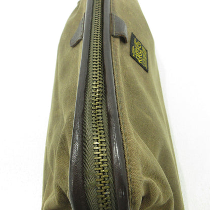 Ralph Lauren Clutch Bag Khaki Brown Zipper Closure