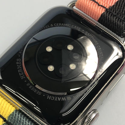 Hermes Applewatch Series 6 40mm MG3K3J A Yellow Pink Black Good Condition