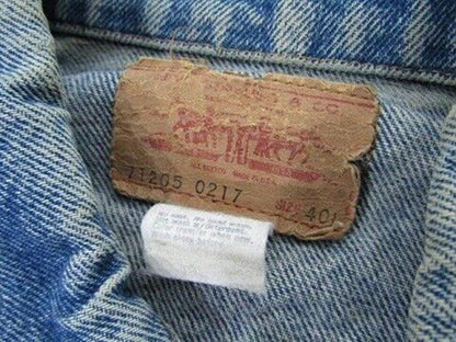 70 Made Levi's 71205 E Denim Jacket Size 40L Men's Medium