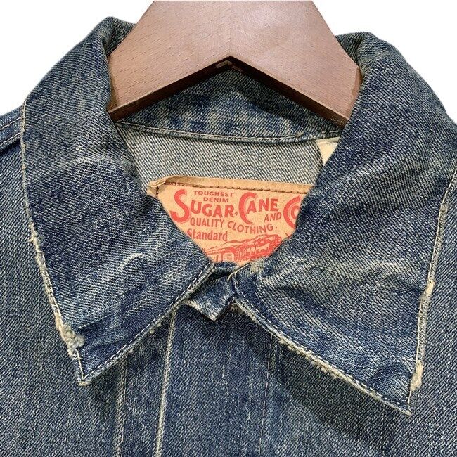 SUGAR CANE Denim jacket 3rd type outerwear front pocket trucker jacket size40