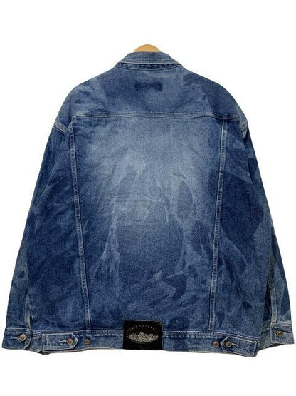 00S Pelle Bleached Denim Jacket Blue L Pere Pele Bleach Hip Hop Sample Product O