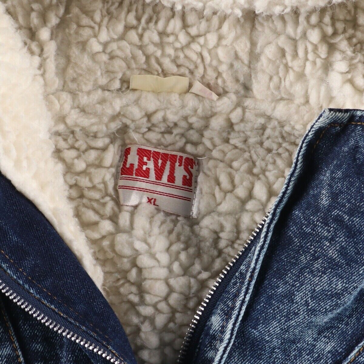 80'S Levi's Denim Boa Jacket Women's XL Vintage /Eaa398990 231221 Elle