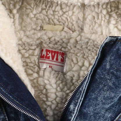 80'S Levi's Denim Boa Jacket Women's XL Vintage /Eaa398990 231221 Elle