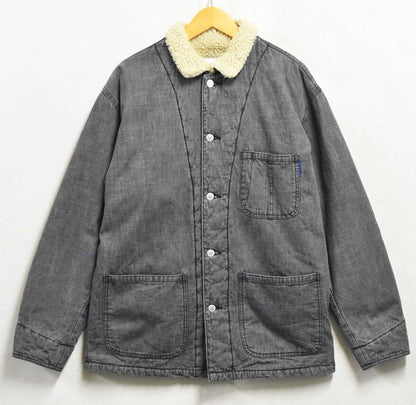 Goodenough Good Enough Urahara Back Boa Denim Jacket Chambray Fabric G Jean Blac