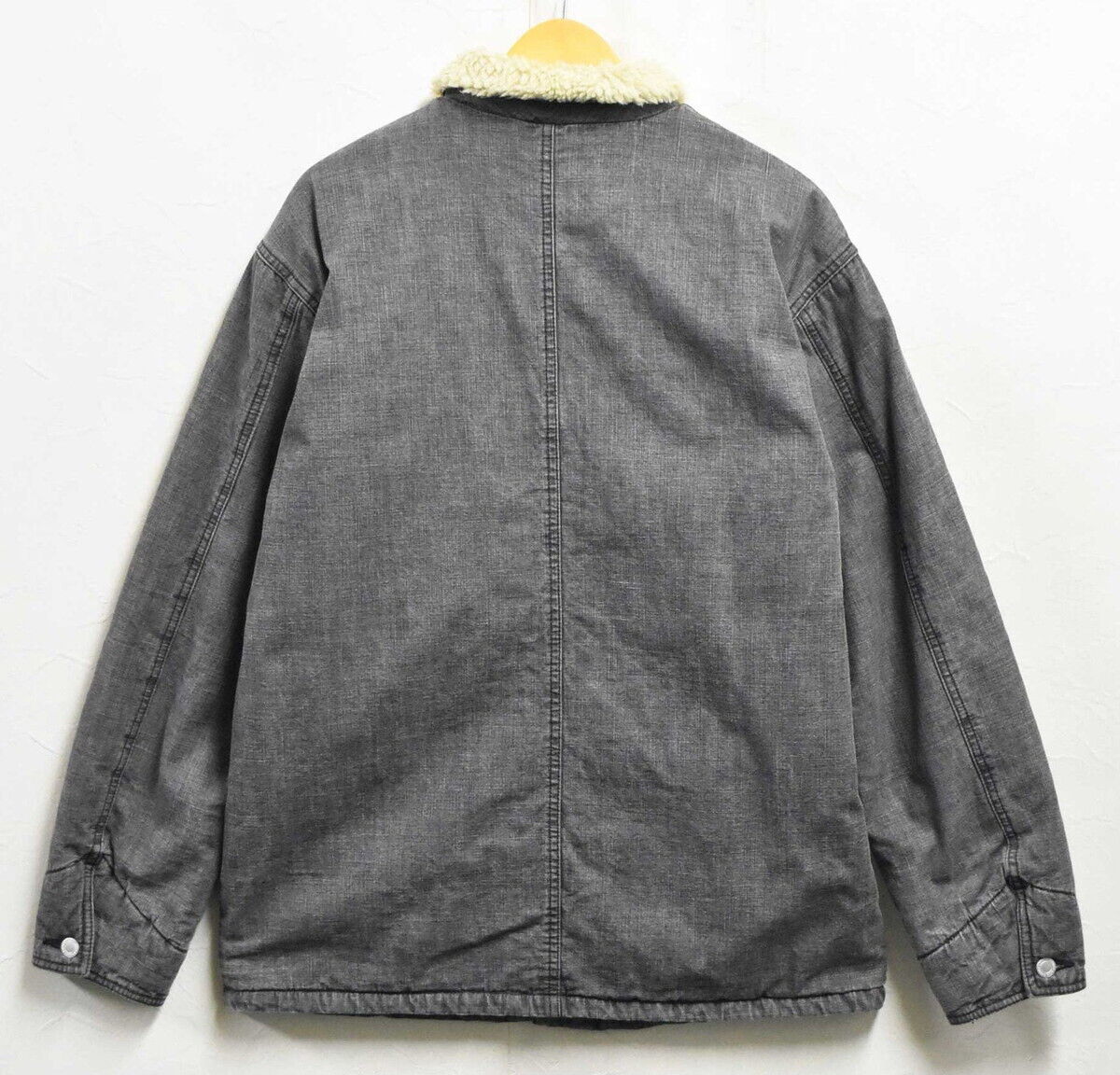 Goodenough Good Enough Urahara Back Boa Denim Jacket Chambray Fabric G Jean Blac