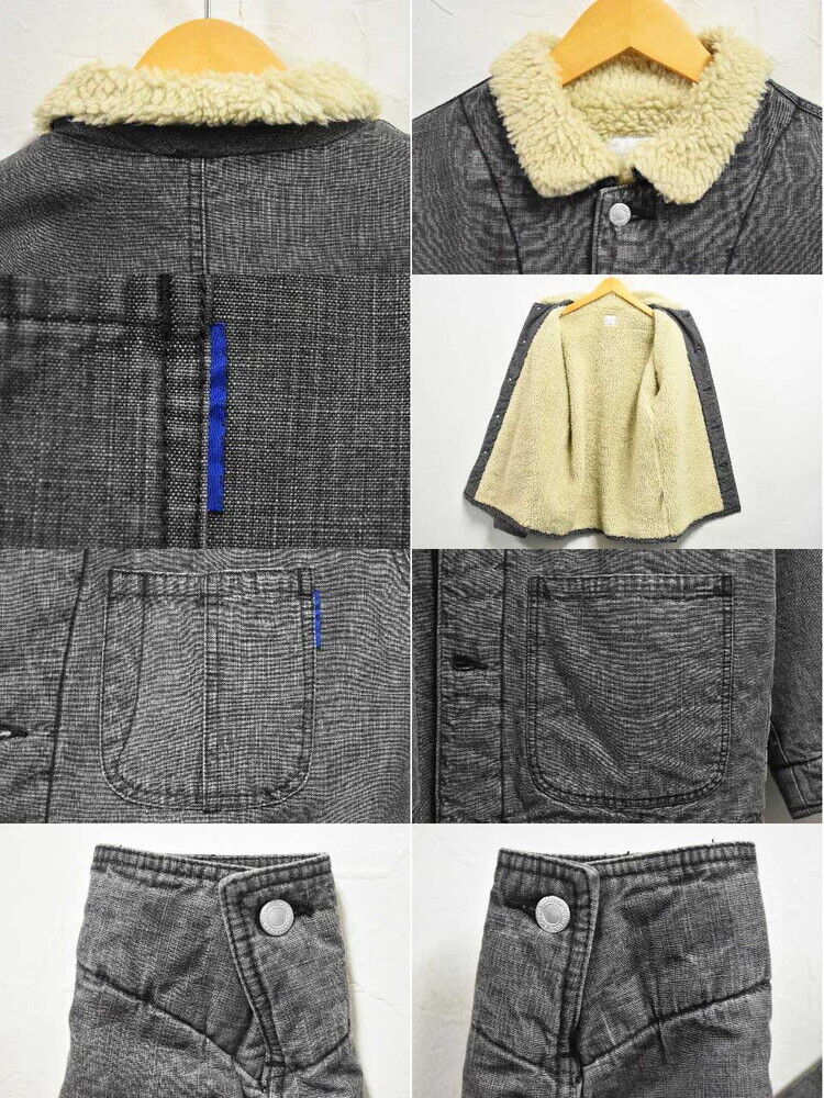 Goodenough Good Enough Urahara Back Boa Denim Jacket Chambray Fabric G Jean Blac