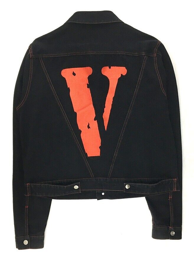 Size XL Vlone Friends Denim Jacket Men's Outerwear Red Ichinomiya Store