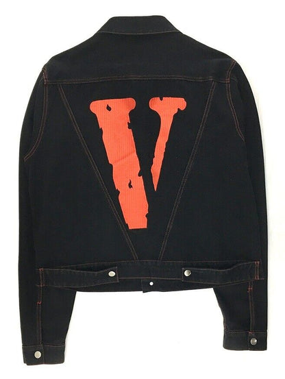 Size XL Vlone Friends Denim Jacket Men's Outerwear Red Ichinomiya Store