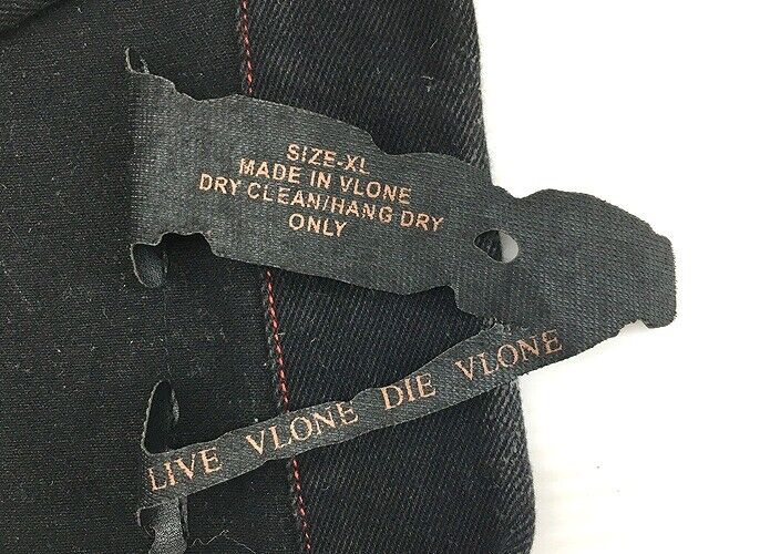 Size XL Vlone Friends Denim Jacket Men's Outerwear Red Ichinomiya Store