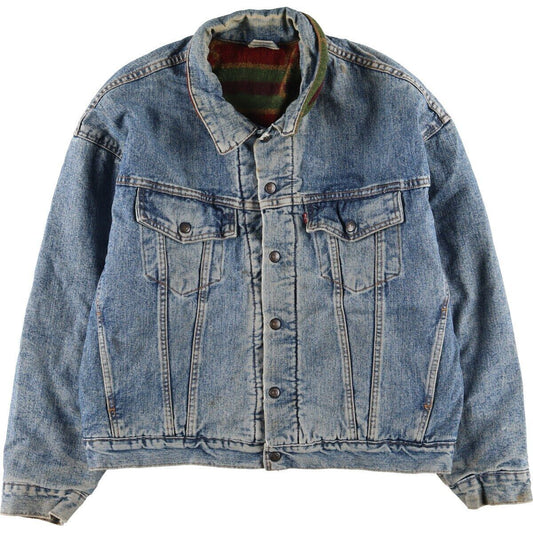 90'S Levi's Denim Jacket G Jean Usa Made Men's L Vintage /Eaa396113