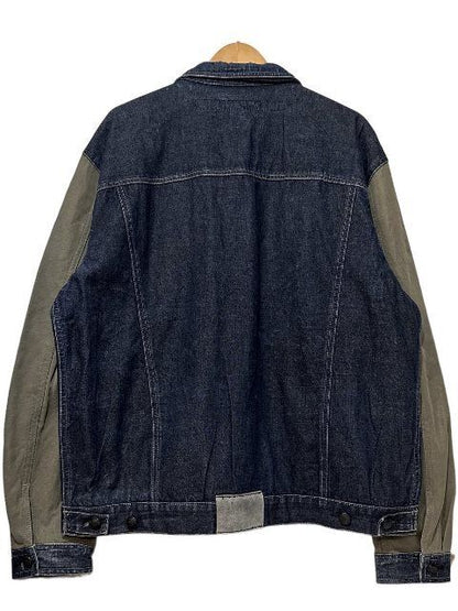 00S Marite Francois Girbaud Denim Jacket Dark Blue Olive L Hip Hop