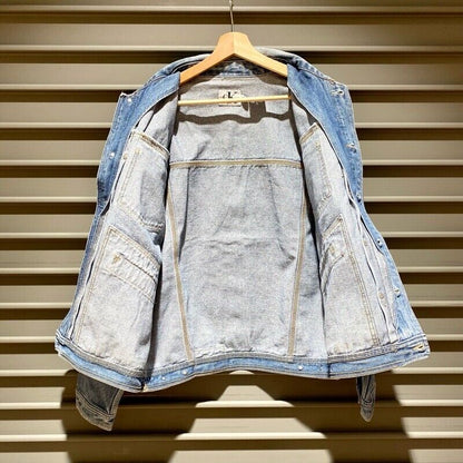 Calvin Klein Jeans Denim Jacket Size L Body 66 Shoulder 57 Dress 67 Sleeve 62(cm