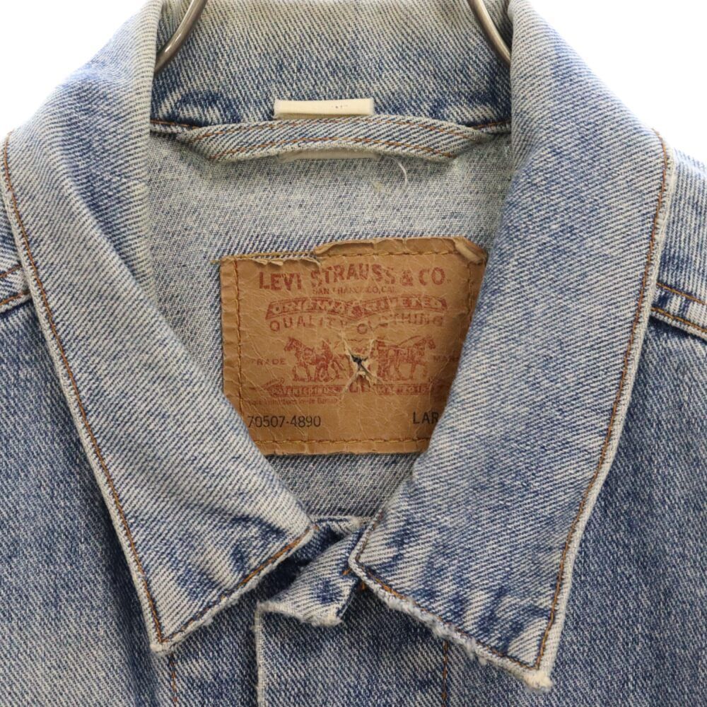 Levi's Size L 90S 70507-4890 Denim Jacket Indigo Grade C Color Blue Online Limit