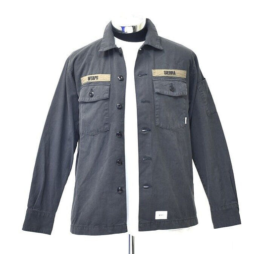 Wtaps Double Taps Buds Ls 01 Shirt. Cotton. Serge 191Brdt-Shm02 Long Sleeve Shir