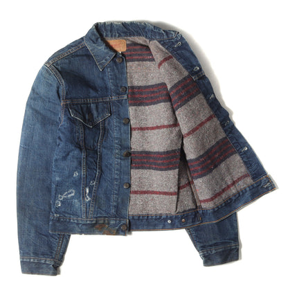 Levis Levi's Denim Jacket Size 36 70S 70505-0317 4Th With Blanket G Jean Indigo