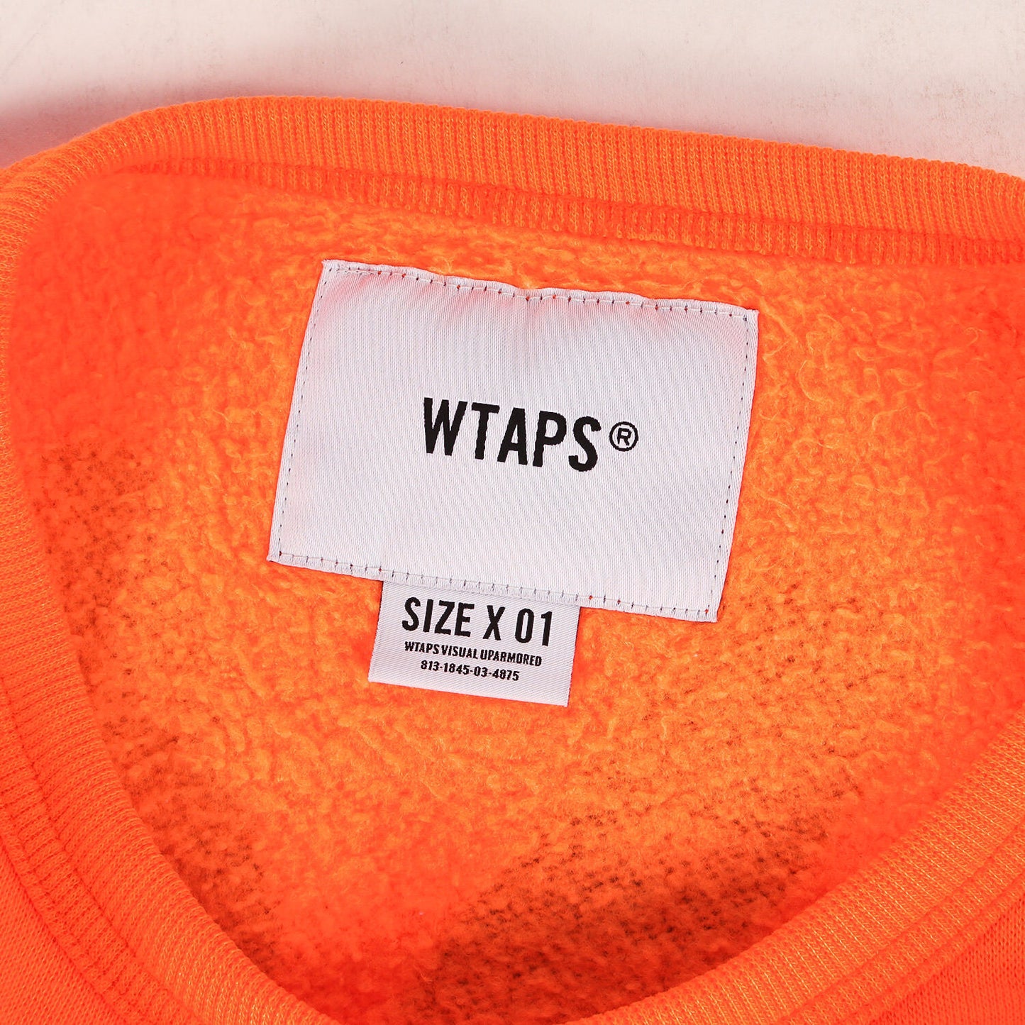 WTAPS Double Taps Sweatshirt Size S Stencil Logo Lightweight Crew Neck Gim. Desi