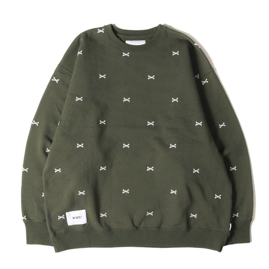 Wtaps Double Taps Sweatshirt Size XL 22Aw Crossbone Pattern Crew Neck Acne / Swe