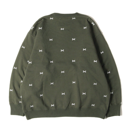 Wtaps Double Taps Sweatshirt Size XL 22Aw Crossbone Pattern Crew Neck Acne / Swe