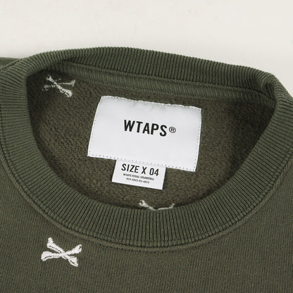 Wtaps Double Taps Sweatshirt Size XL 22Aw Crossbone Pattern Crew Neck Acne / Swe