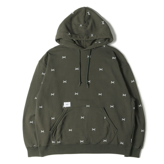 Wtaps Double Taps Hoodie Size XL 22Aw Crossbone Pattern Sweatshirt Acne / Hoody