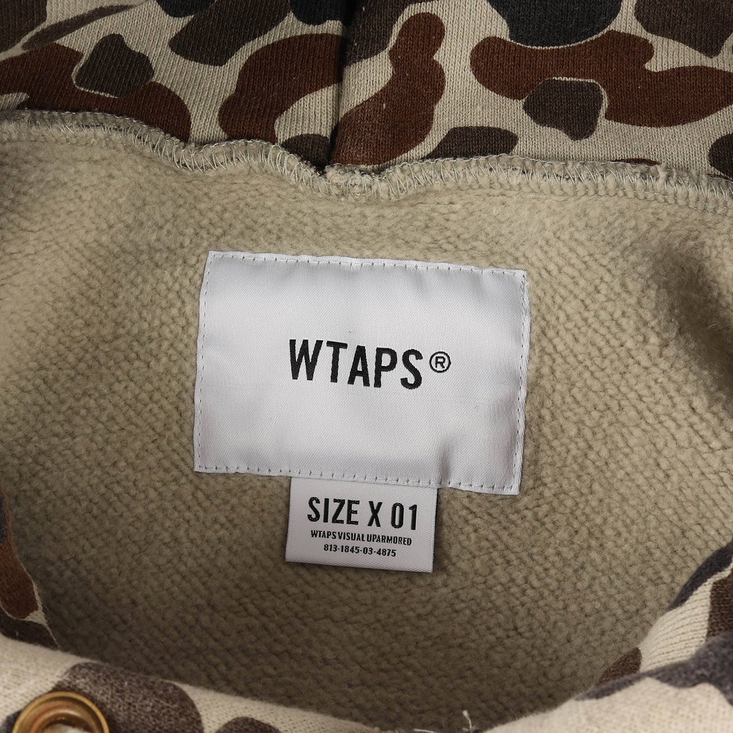 Wtaps Double Taps Hoodie Size S 18Aw Brand Logo Hunting Camo Sweatshirt Design H