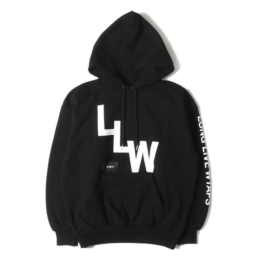 Wtaps Double Taps Hoodie Size S 23Aw Llw Logo Sweatshirt / Hoody Cotton Black To