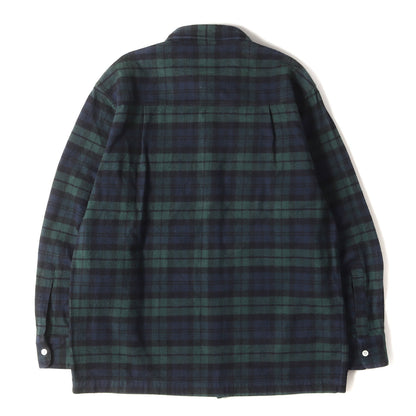 Wtaps Double Taps Shirt Size L 19Aw Heavy Check Flannel Union Ls Green Navy Tops