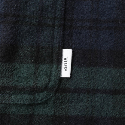 Wtaps Double Taps Shirt Size L 19Aw Heavy Check Flannel Union Ls Green Navy Tops