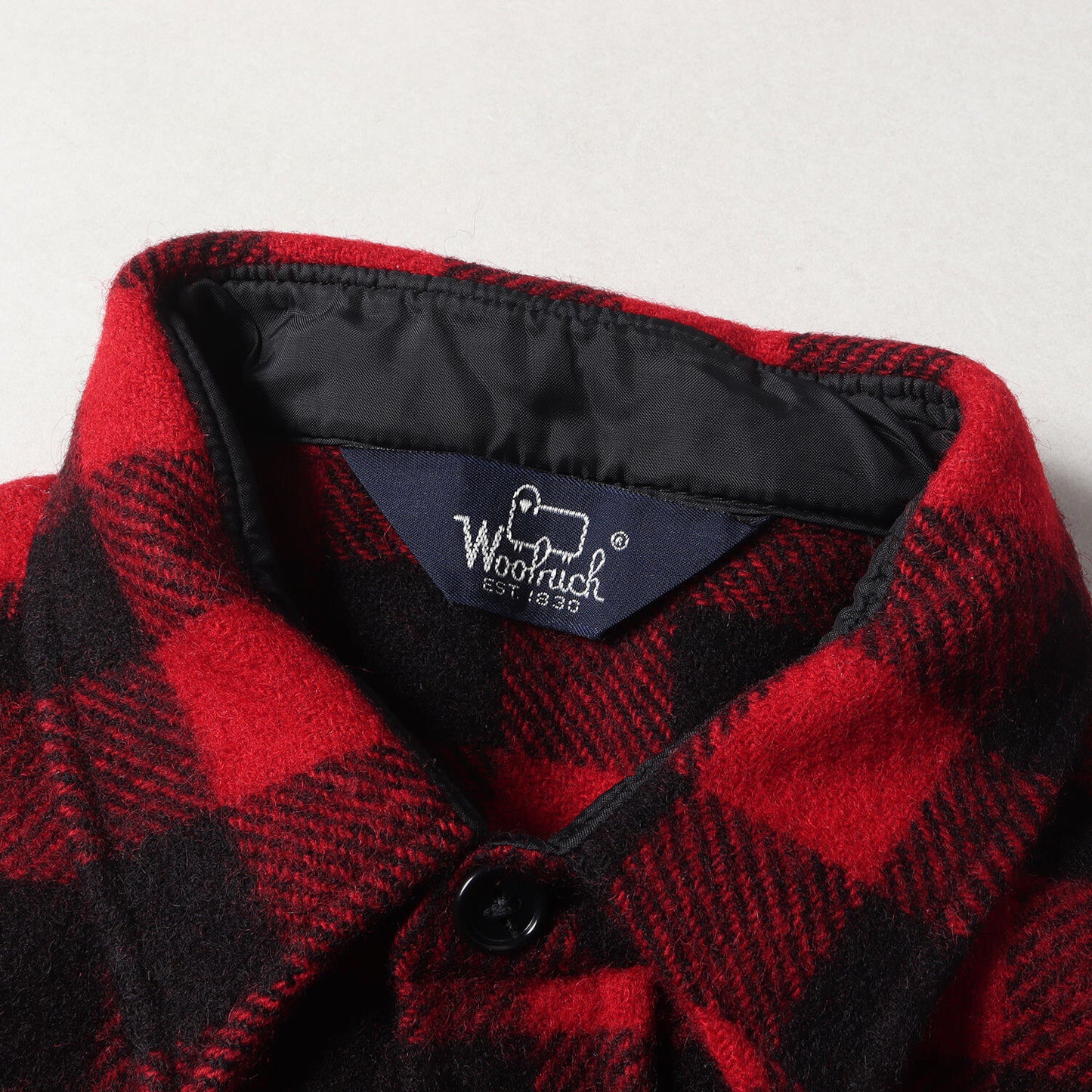 Woolrich Wool Rich Shirt Sizelisted M 80S Buffalo Check Long Sleeve Red Black 80