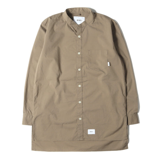 Wtaps Double Taps Shirt Size S 18Ss Stand Collar Stretch Long Kultur Ls 02 / Bei