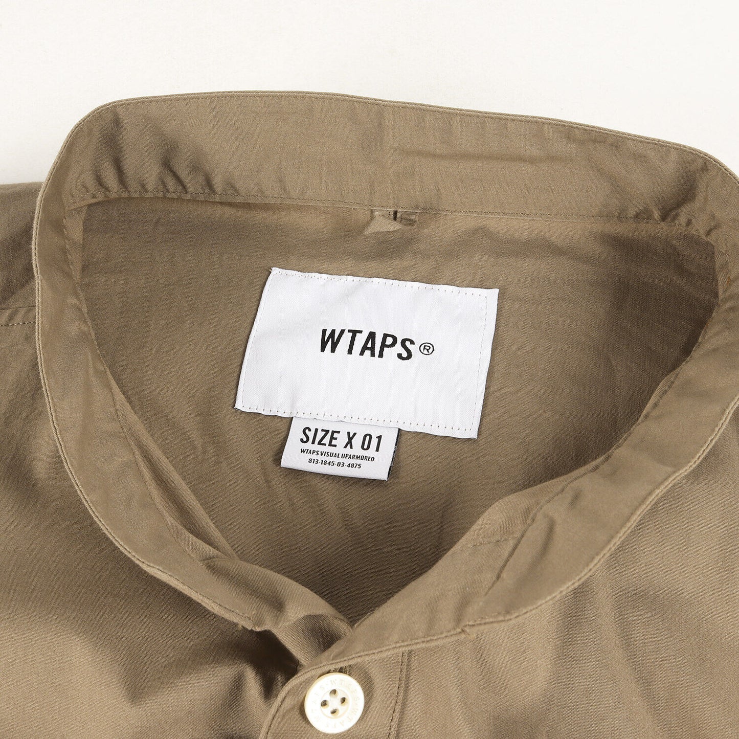 Wtaps Double Taps Shirt Size S 18Ss Stand Collar Stretch Long Kultur Ls 02 / Bei