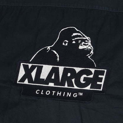 X Large Extra Large Shirt Size M Gorilla Logo Patch Open Collar Short Sleeve Wor