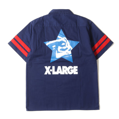 X Large Extra Large Shirt Size M Star Gorilla Logo Short Sleeve Work Navy Tops C