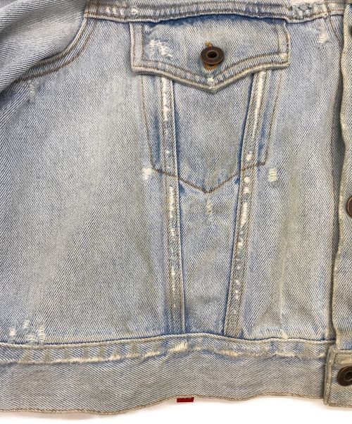 Off-white Bleached Cropped Denim Jacket Good Condition