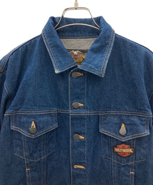 Harley-Davidson Back Embroidery Denim Jacket Good Condition