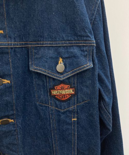 Harley-Davidson Back Embroidery Denim Jacket Good Condition