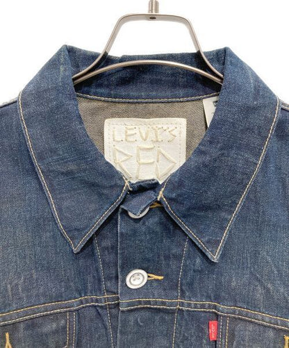 Levi's Red Patchwork Denim Jacket Good Condition