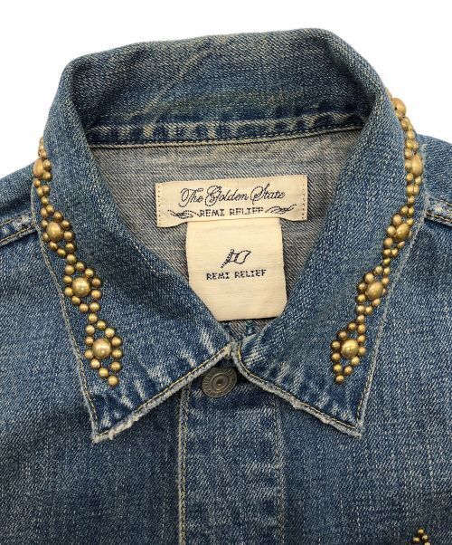 Remi Relief Studded Denim Jacket Good Condition