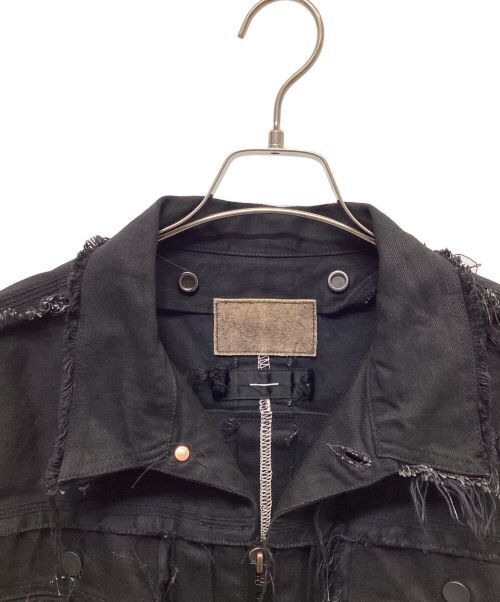 Minus Distressed Zip Denim Jacket Good Condition